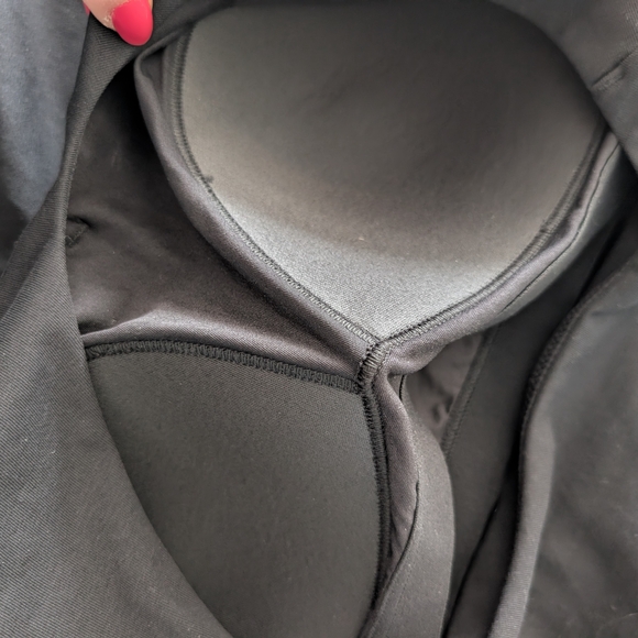 Uniqlo X Mame Kurogouchi Black Dress Large Built In Bra Airism Cotton Minimalist - Picture 8 of 9